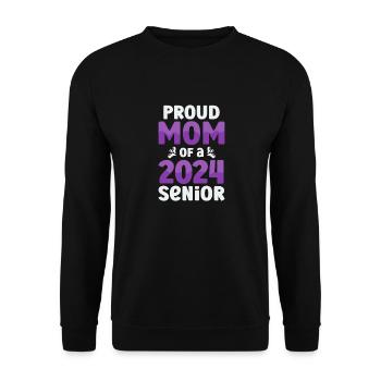 Funny proud mother of a graduation gift - Unisex Sweatshirt - black - Front - Alina (178cm) & Michal (187cm)