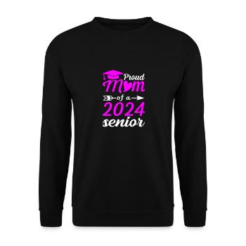 Funny proud mother of a graduation gift - Unisex Sweatshirt - black - Front - Alina (178cm) & Michal (187cm)