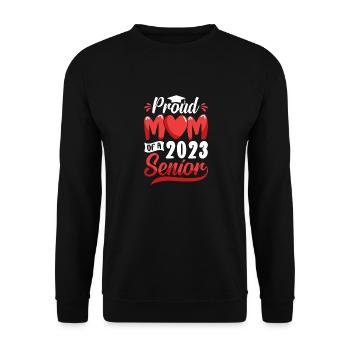 Lustige Stolze Mutter Eines Abschlussgeschenks - Unisex Pullover - Schwarz - Vorne - Alina (178cm) & Michal (187cm)