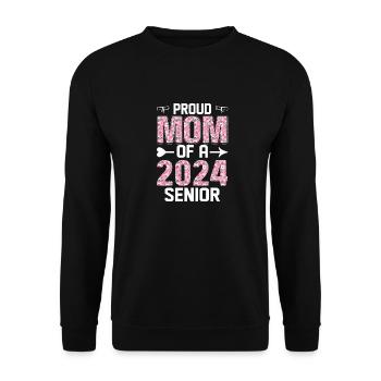 Lustige Stolze Mutter Eines Abschlussgeschenks - Unisex Pullover - Schwarz - Vorne - Alina (178cm) & Michal (187cm)