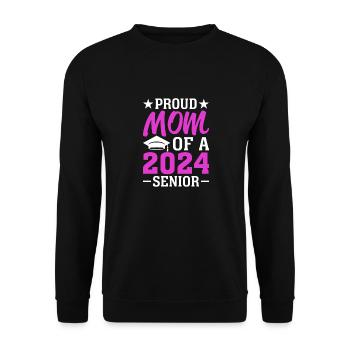 Funny proud mother of a graduation gift - Unisex Sweatshirt - black - Front - Alina (178cm) & Michal (187cm)