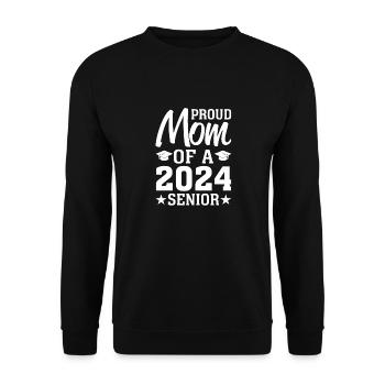 Funny proud mother of a graduation gift - Unisex Sweatshirt - black - Front - Alina (178cm) & Michal (187cm)