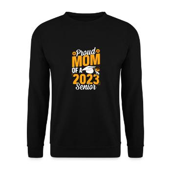 Lustige Stolze Mutter Eines Abschlussgeschenks - Unisex Pullover - Schwarz - Vorne - Alina (178cm) & Michal (187cm)