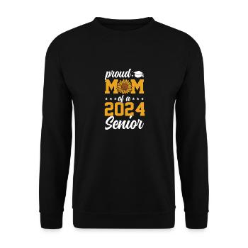 Funny proud mother of a graduation gift - Unisex Sweatshirt - black - Front - Alina (178cm) & Michal (187cm)