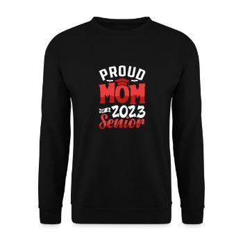 Lustige Stolze Mutter Eines Abschlussgeschenks - Unisex Pullover - Schwarz - Vorne - Alina (178cm) & Michal (187cm)