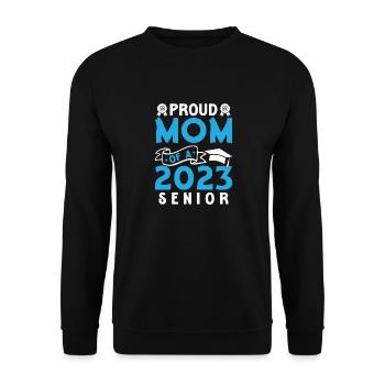 Lustige Stolze Mutter Eines Abschlussgeschenks - Unisex Pullover - Schwarz - Vorne - Alina (178cm) & Michal (187cm)