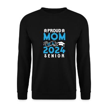 Lustige Stolze Mutter Eines Abschlussgeschenks - Unisex Pullover - Schwarz - Vorne - Alina (178cm) & Michal (187cm)
