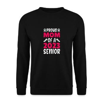 Lustige Stolze Mutter Eines Abschlussgeschenks - Unisex Pullover - Schwarz - Vorne - Alina (178cm) & Michal (187cm)