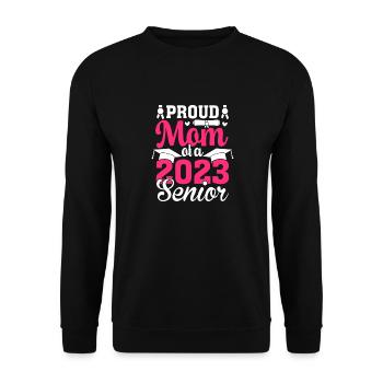 Lustige Stolze Mutter Eines Abschlussgeschenks - Unisex Pullover - Schwarz - Vorne - Alina (178cm) & Michal (187cm)