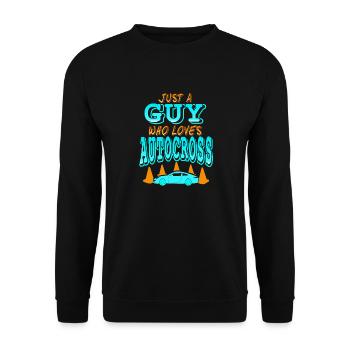 Just A Guy Who Loves Autocross Retro Driver - Unisex Sweatshirt - black - Front - Alina (178cm) & Michal (187cm)