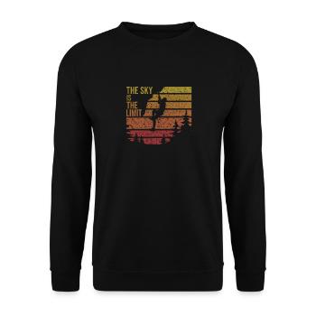 The sky is the limit - Unisex Sweatshirt - black - Front - Alina (178cm) & Michal (187cm)