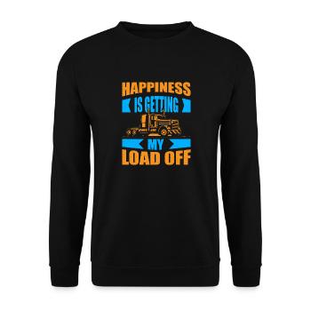 Le bonheur, c’est d’obtenir mon fardeau des camionneurs - Sweat-shirt Unisexe - noir - Devant - Alina (178cm) & Michal (187cm)