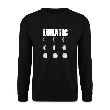 Satellites de corps céleste Phases de la Lune folle - Sweat-shirt Unisexe - noir - Devant - Alina (178cm) & Michal (187cm)