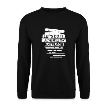 funny heart birthday gift bday statement - Unisex Pullover - Schwarz - Vorne - Alina (178cm) & Michal (187cm)