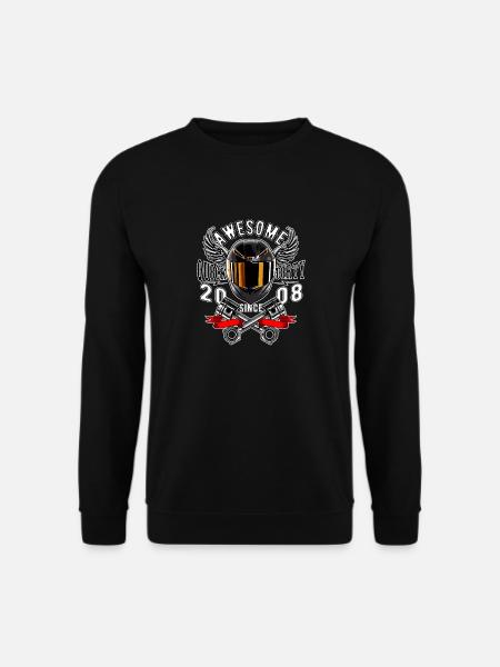 Awesome since 2008, biker's birthday - Unisex Sweatshirt - black