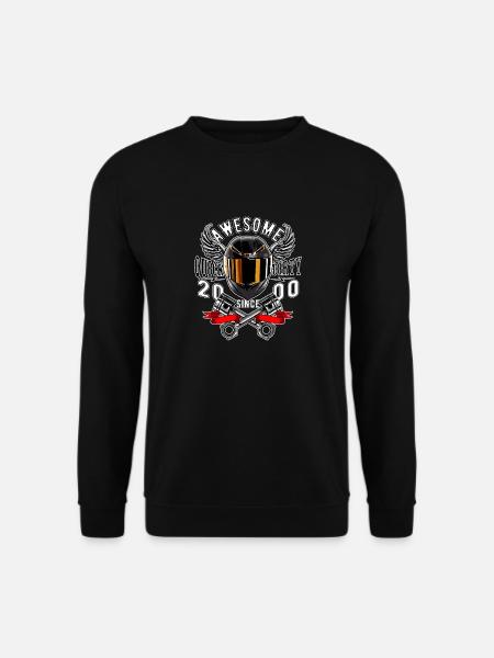Awesome since 2000, biker's birthday - Unisex Sweatshirt - black