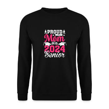 Lustige Stolze Mutter Eines Abschlussgeschenks - Unisex Pullover - Schwarz - Vorne - Alina (178cm) & Michal (187cm)