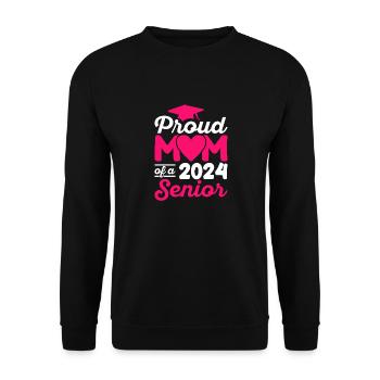 Lustige Stolze Mutter Eines Abschlussgeschenks - Unisex Pullover - Schwarz - Vorne - Alina (178cm) & Michal (187cm)