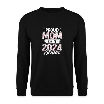 Lustige Stolze Mutter Eines Abschlussgeschenks - Unisex Pullover - Schwarz - Vorne - Alina (178cm) & Michal (187cm)