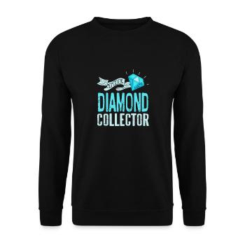 The DIAMOND Collector Funny Diamond Collection - Unisex Sweatshirt - black - Front - Alina (178cm) & Michal (187cm)