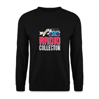 The RADIO Collector Retro Funny Radio Collection - Unisex Sweatshirt - black - Front - Alina (178cm) & Michal (187cm)