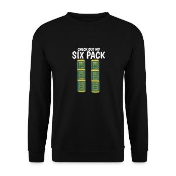 Check out my Six Pack - Unisex Sweatshirt - black - Front - Alina (178cm) & Michal (187cm)