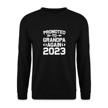 Les hommes sont à nouveau promus grand-père Est 2024 - Sweat-shirt Unisexe - noir - Devant - Alina (178cm) & Michal (187cm)