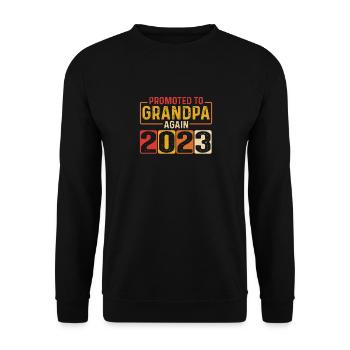 Les hommes sont à nouveau promus grand-père Est 2024 - Sweat-shirt Unisexe - noir - Devant - Alina (178cm) & Michal (187cm)