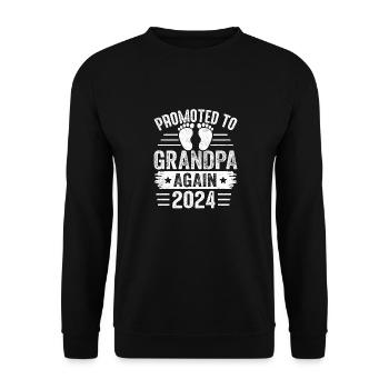 Männer Werden Wieder Zum Opa Befördert Est 2024 - Unisex Pullover - Schwarz - Vorne - Alina (178cm) & Michal (187cm)