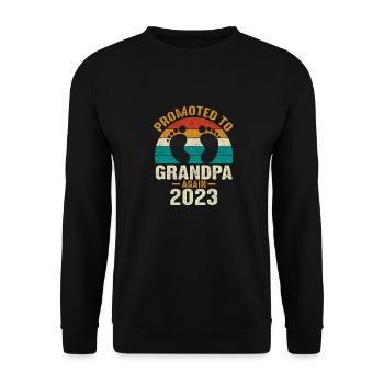 Les hommes sont à nouveau promus grand-père Est 2024 - Sweat-shirt Unisexe - noir - Devant - Alina (178cm) & Michal (187cm)