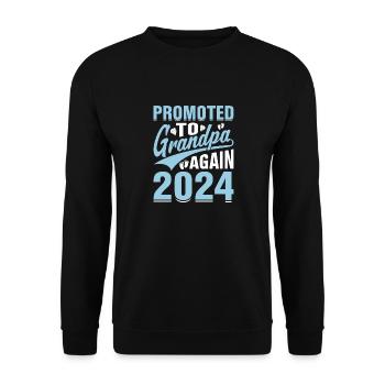 Männer Werden Wieder Zum Opa Befördert Est 2024 - Unisex Pullover - Schwarz - Vorne - Alina (178cm) & Michal (187cm)