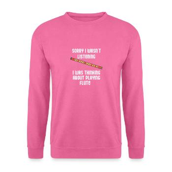 Flûtiste Musicien Clef Orchestra Joueur de flûte - Sweat-shirt Unisexe - rose - Devant