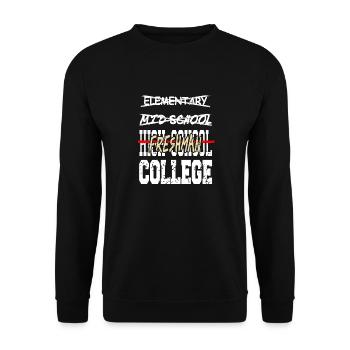 Retro Vintage Freshman College Awesome Designs - Unisex Sweatshirt - black - Front - Alina (178cm) & Michal (187cm)