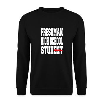 Freshman High School Student Awesome Student - Unisex Sweatshirt - black - Front - Alina (178cm) & Michal (187cm)