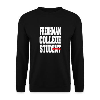 Freshman College Student Awesome Freshman Designs - Unisex Sweatshirt - black - Front - Alina (178cm) & Michal (187cm)