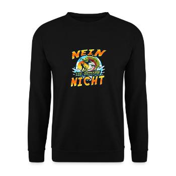 No! They do not bite. Angel, angler's birthday - Unisex Sweatshirt - black - Front - Alina (178cm) & Michal (187cm)