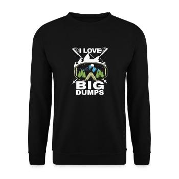 J’aime les grandes décharges Skieurs Neige Montagnes extrêmes - Sweat-shirt Unisexe - noir - Devant - Alina (178cm) & Michal (187cm)