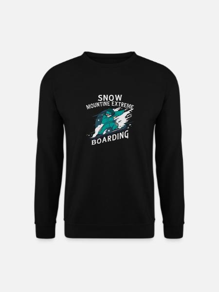 Snow Mountain Extreme Boarding Skeleton - Unisex Sweatshirt - black