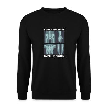 I make you shine in a dark X-ray - Unisex Sweatshirt - black - Front - Alina (178cm) & Michal (187cm)