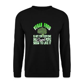 VEGAN Food Is Not For Everyone Retro Funny Vegan - Unisex Sweatshirt - black - Front - Alina (178cm) & Michal (187cm)