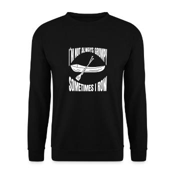 Ruderer Spruch Ruderverein Rudern lustige Ruderin - Unisex Pullover - Schwarz - Vorne - Alina (178cm) & Michal (187cm)
