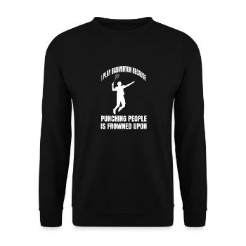 Joueur de badminton Fan de badminton Badminton - Sweat-shirt Unisexe - noir - Devant - Alina (178cm) & Michal (187cm)
