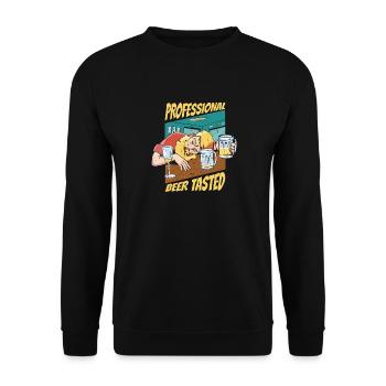 Professionelle Bierverkostergläser Alkoholschnaps - Unisex Pullover - Schwarz - Vorne - Alina (178cm) & Michal (187cm)