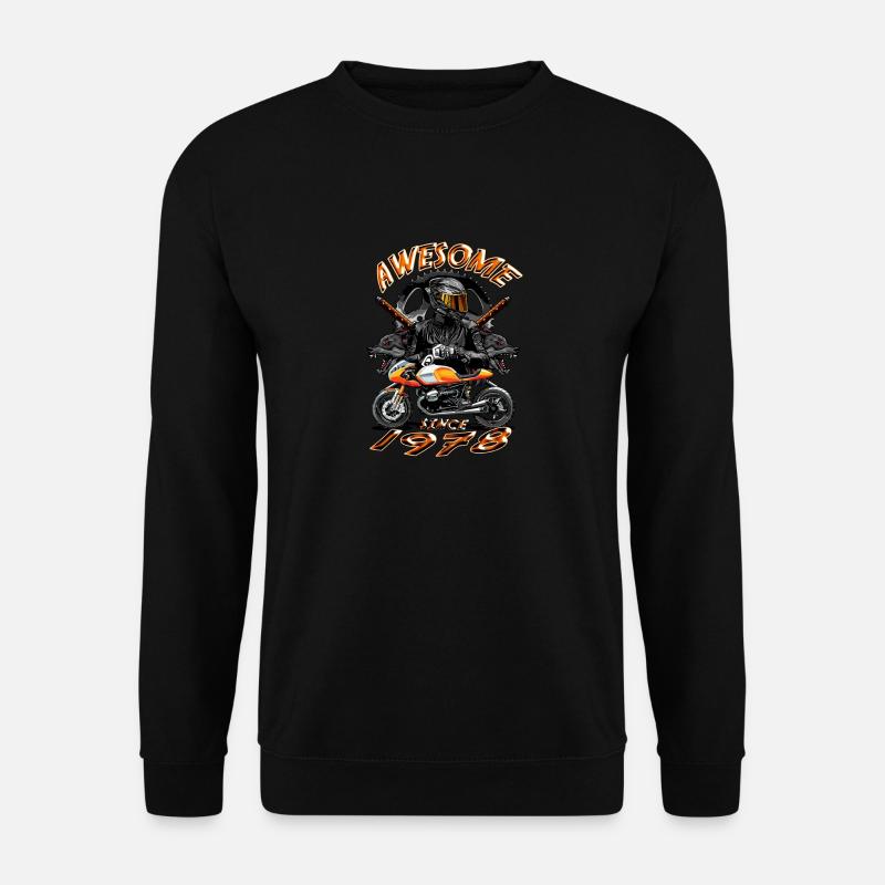 Awesome since 1978, biker's birthday - Unisex Sweatshirt - black