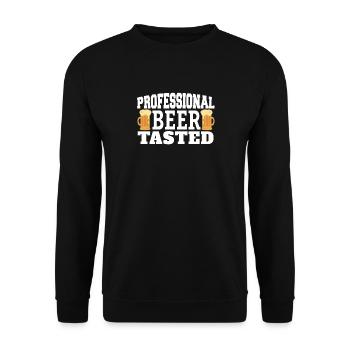 Professionelle Bierverkostergläser Alkoholschnaps - Unisex Pullover - Schwarz - Vorne - Alina (178cm) & Michal (187cm)