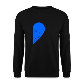 Carte des contours de l’Ukraine L’amour pour le couple Drapeau du cœur - Sweat-shirt Unisexe - noir - Devant - Alina (178cm) & Michal (187cm)