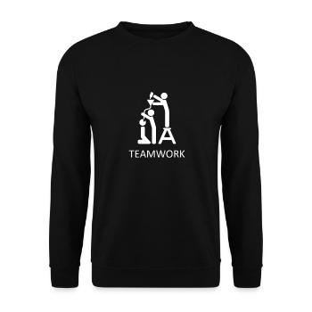 Teamwork Party - Unisex Pullover - Schwarz - Vorne - Alina (178cm) & Michal (187cm)