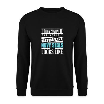 What The World's Coolest NAVY Seals Looks Like - Unisex Sweatshirt - black - Front - Alina (178cm) & Michal (187cm)