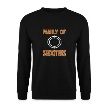 Family Of Shooters Retro Funny NAVY Seal Designs - Unisex Sweatshirt - black - Front - Alina (178cm) & Michal (187cm)