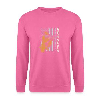 NAVY SEALS Cool Retro U.S.A NAVY Patriotic - Unisex Sweatshirt - pink - Front